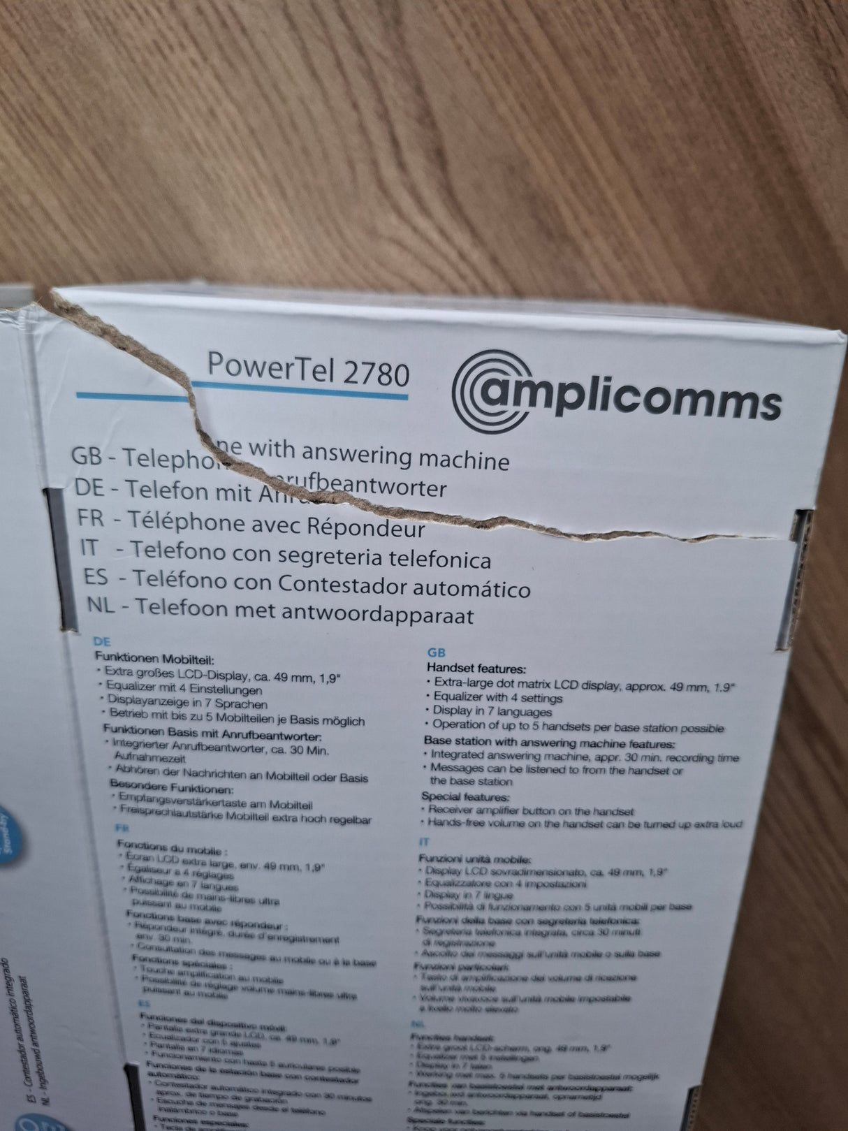 Amplicomms Powertel 2780 telefoon (met beschadigde verpakking)