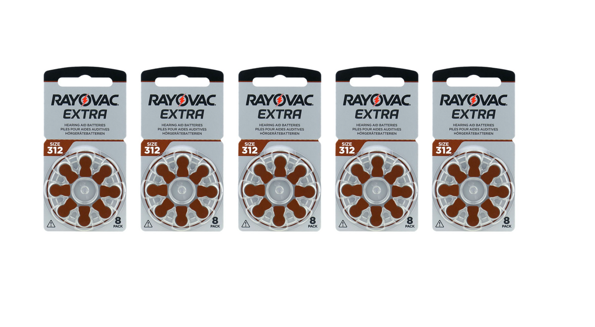 Rayovac Extra Advanced 312 hoortoestel batterijen (Bruin) 5 pakjes
