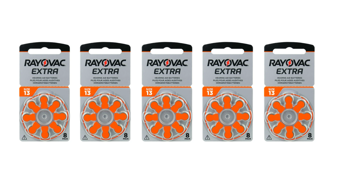 Rayovac Extra Advanced 13 hoortoestel batterijen (Oranje) 5 pakjes