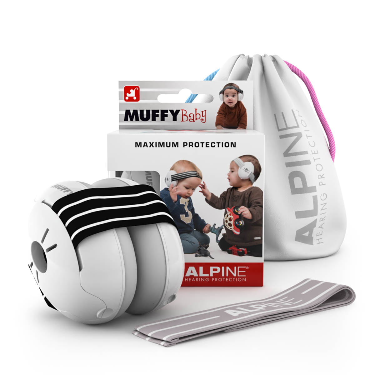Oorkappen baby Muffy zwart Alpine