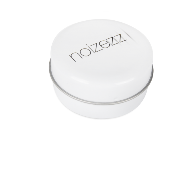 NOIZEZZ Bewaarblikje voor oordopjes (wit)