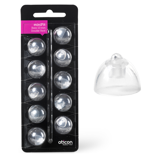Oticon MiniFit Bass double vent ear-tip 10 mm 10 stuks