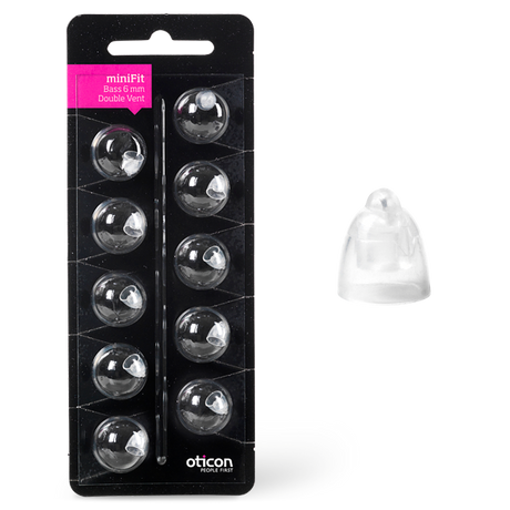 Oticon MiniFit Bass double vent ear-tip 6 mm 10 stuks