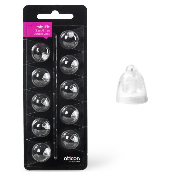 Oticon MiniFit Bass double vent ear-tip 6 mm 10 stuks