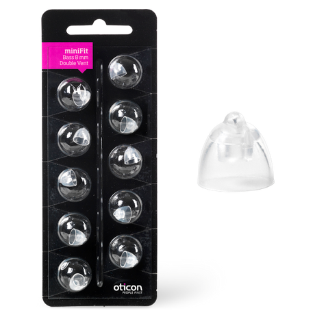 Oticon MiniFit Bass double vent ear-tip 8 mm 10 stuks