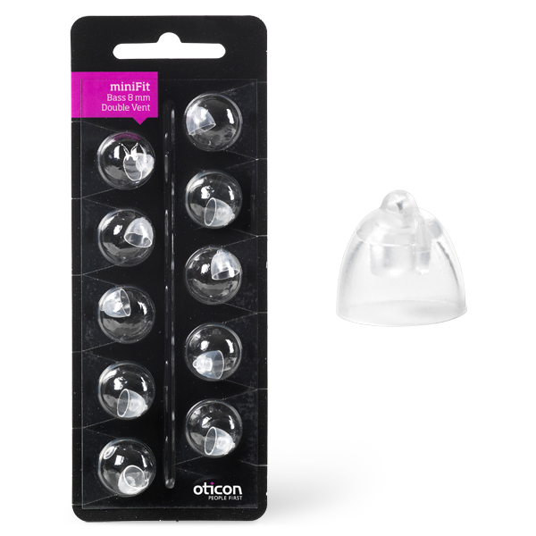 Oticon MiniFit Bass double vent ear-tip 8 mm 10 stuks