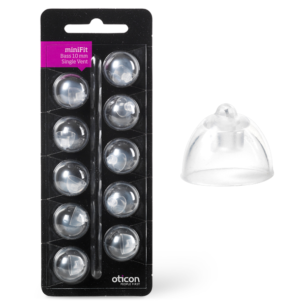Oticon MiniFit Bass single vent ear-tip 10 mm 10 stuks