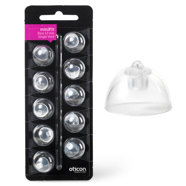 Oticon MiniFit Bass single vent ear-tip 12 mm 10 stuks