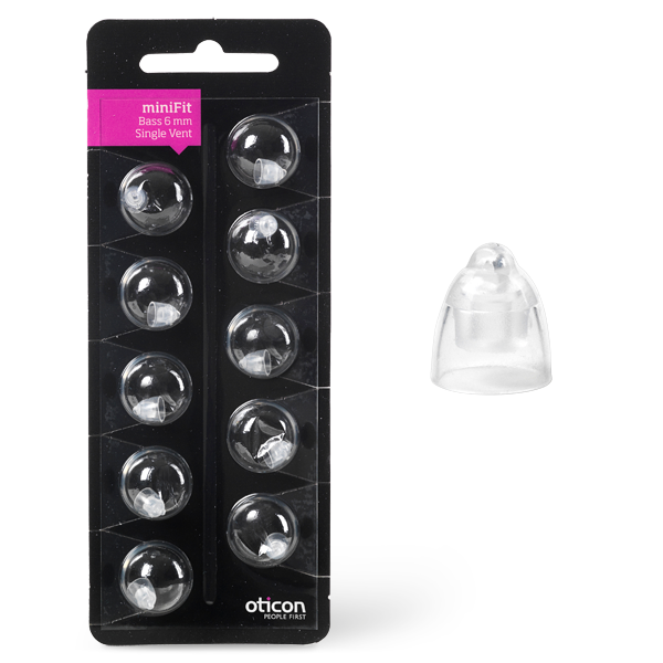 Oticon MiniFit Bass single vent ear-tip 6 mm 10 stuks