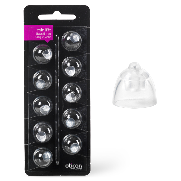 Oticon MiniFit Bass single vent ear-tip 8 mm 10 stuks