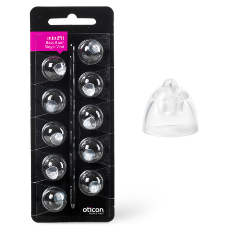 Oticon MiniFit Bass single vent ear-tip 8 mm 10 stuks