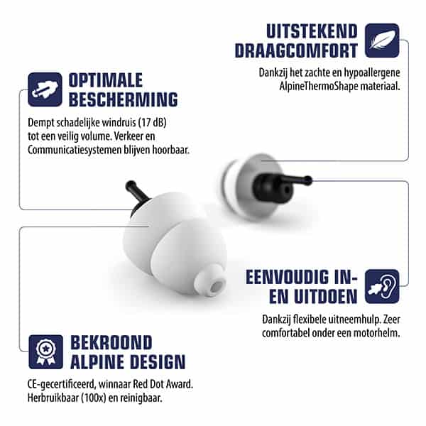 MotoSafe Pro oordoppen motor Alpine UITLOPEND