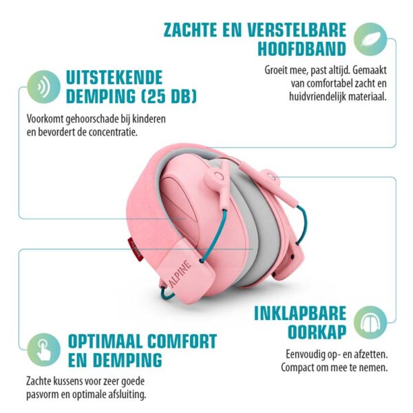 Oorkappen Muffy roze kinderen Alpine