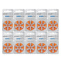 Power One P13 hoortoestel batterijen (Oranje) 10 pakjes