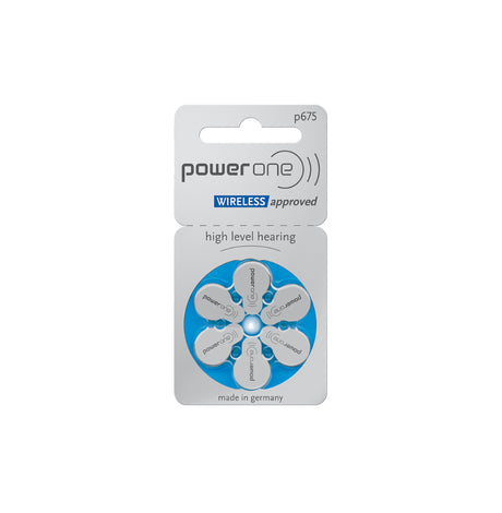 Power One P675 hoortoestel batterijen (Blauw) 10 pakjes