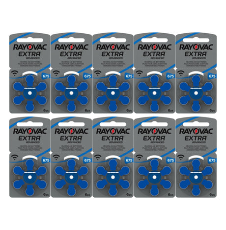 Rayovac Extra Advanced 675 hoortoestel batterijen (Blauw) 10 pakjes