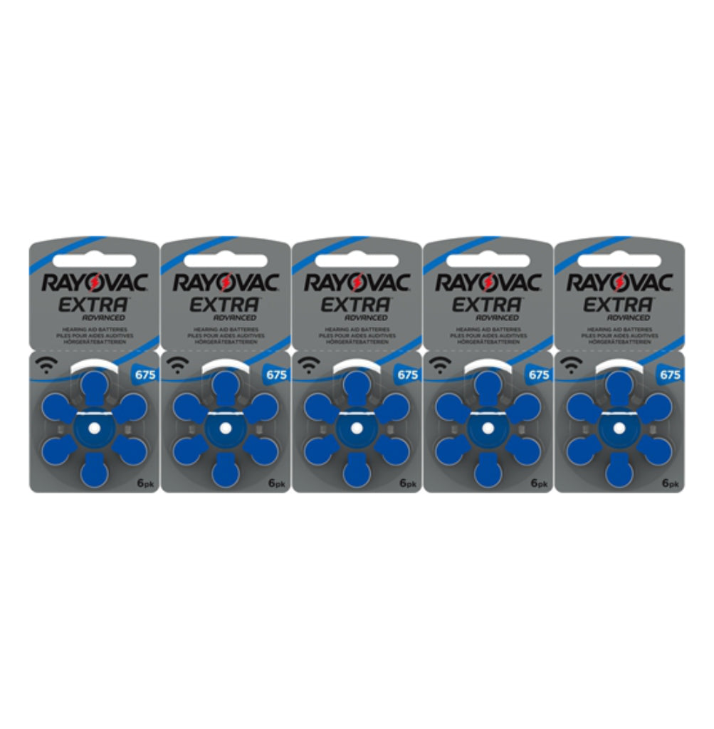 Rayovac Extra Advanced 675 hoortoestel batterijen (Blauw) 5 pakjes