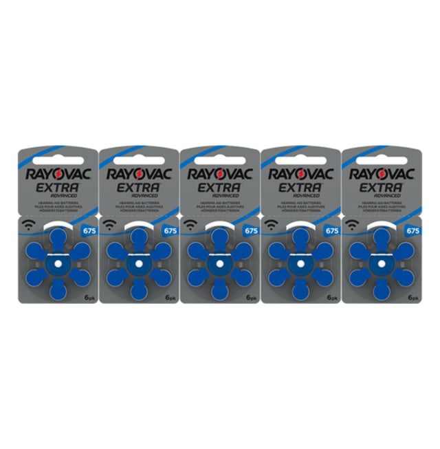Rayovac Extra Advanced 675 hoortoestel batterijen (Blauw) 5 pakjes