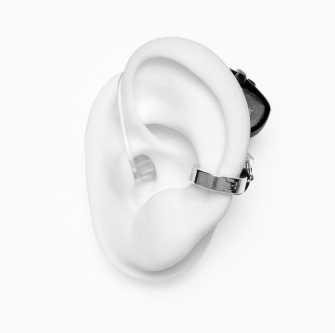 DEAFMETAL Safety Ring Clip Cuff (silver) Inclusief holster