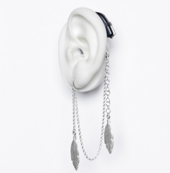 DEAFMETAL Silver Feather Inclusief holster