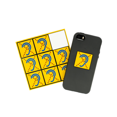 Limited Hearing Stickervel Textiel - 9 stuks