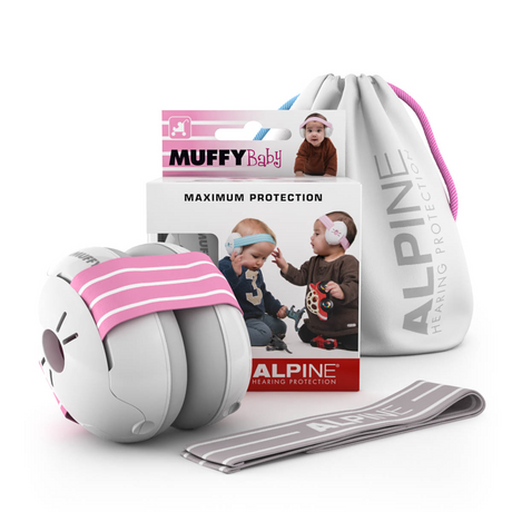 Oorkappen baby Muffy roze Alpine
