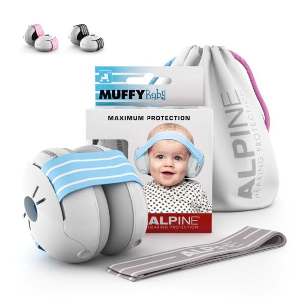 Oorkappen baby Muffy blauw Alpine