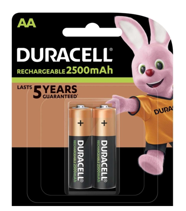 Duracell Recharge AA 2500mAh oplaadbare batterijen 2 stuks