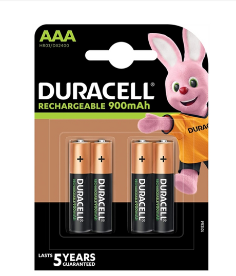 Duracell Recharge AAA 900mAh oplaadbare batterijen 4 stuks