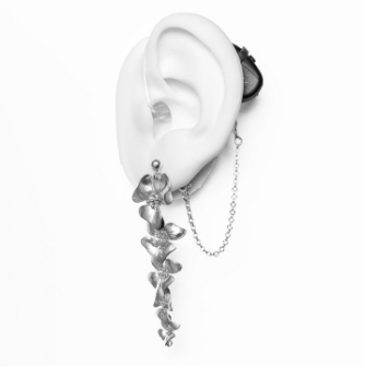 DEAFMETAL Lida's Orchid Earring (Silver) Inclusief holster