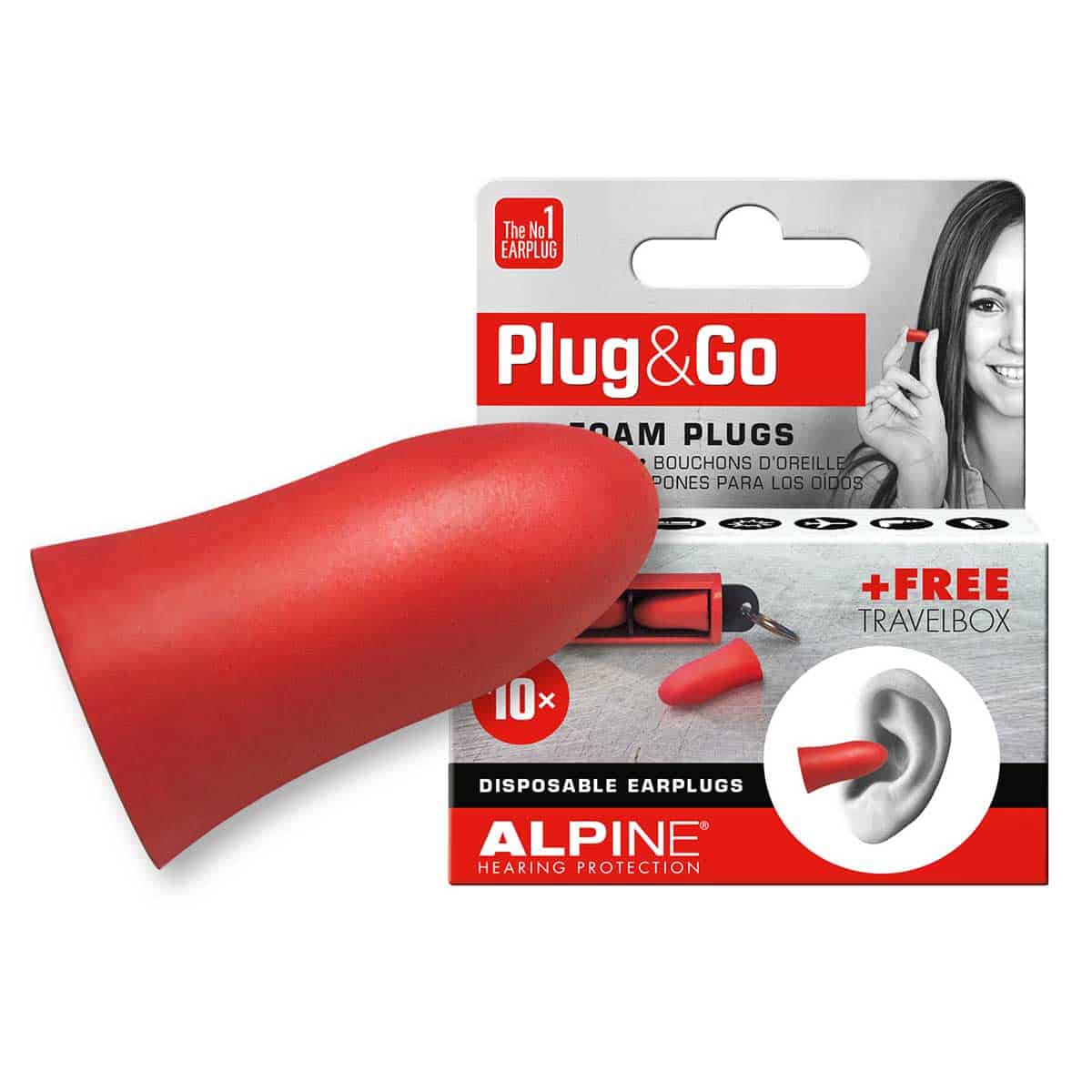 Plug&Go Foam earplugs 5 paar Alpine