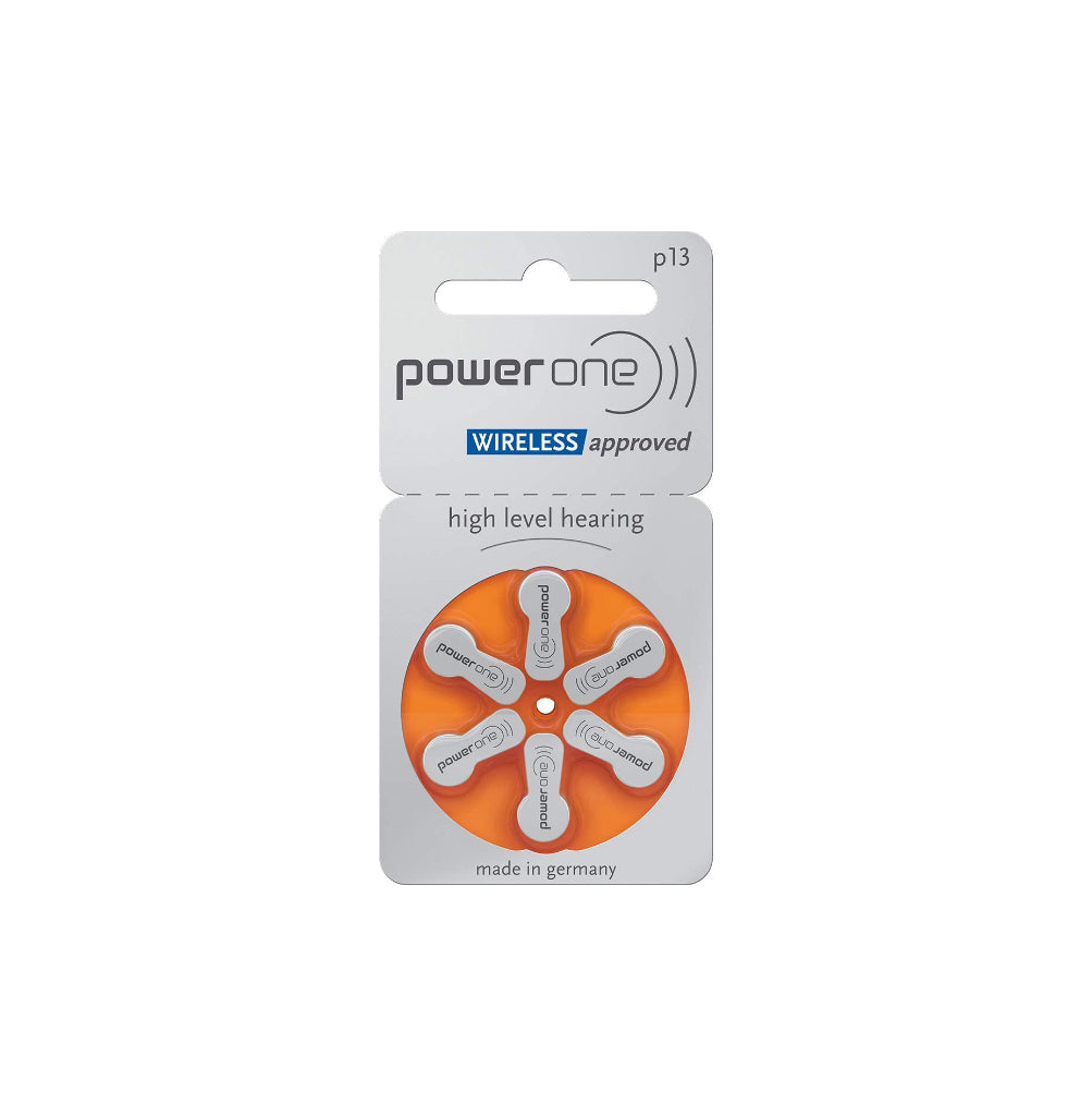 Power One P13 hoortoestel batterijen (Oranje) 5 pakjes