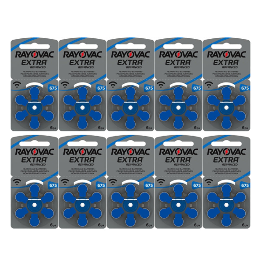 Rayovac Extra Advanced 675 hoortoestel batterijen (Blauw) 10 pakjes