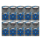 Rayovac Extra Advanced 675 hoortoestel batterijen (Blauw) 10 pakjes