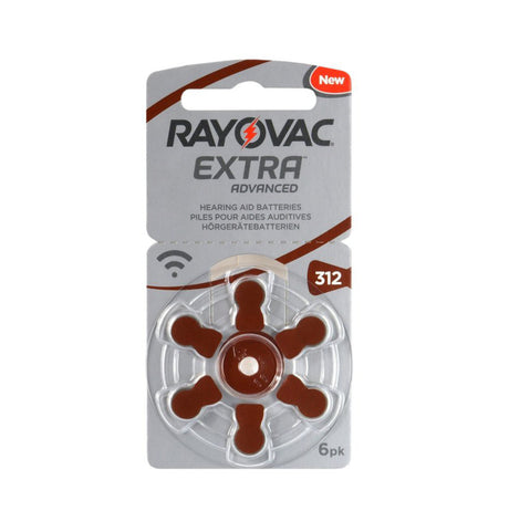 Rayovac Extra Advanced 312 hoortoestel batterijen (Bruin) 10 pakjes