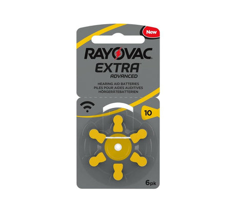 Rayovac Extra Advanced 10 hoortoestel batterijen (Geel) omdoos/10 doosjes