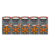Rayovac Extra Advanced 13 hoortoestel batterijen (Oranje) 5 pakjes